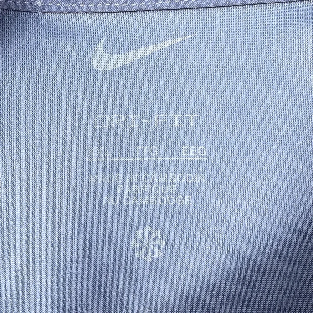 Nike Golf Dri-Fit Polo Shirt Womens XL Blue Striped Short Sleeve Performance
